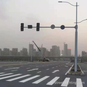 Galvanized Polyester Traffic Signal Light Pole